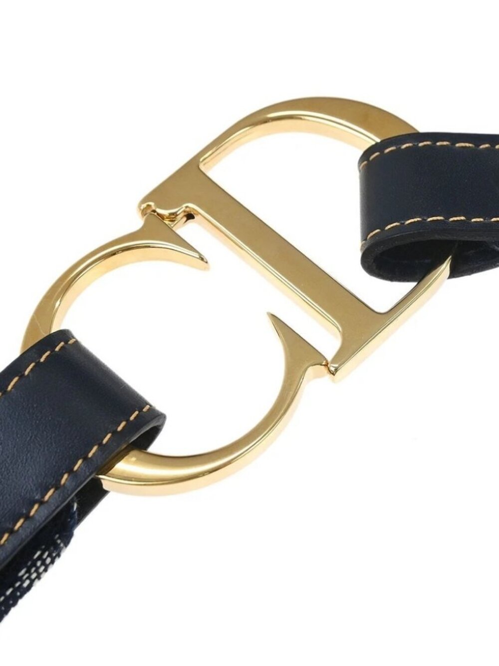 Christian Dior Trotter Belt Navy #85 - Picture 4 of 15